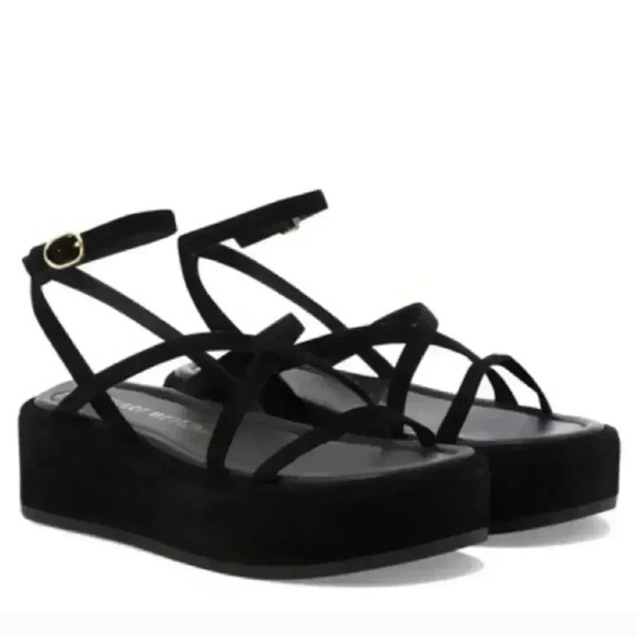 Stuart Weitzman Sweden Black Plataform Size 5B - Picture 1 of 15